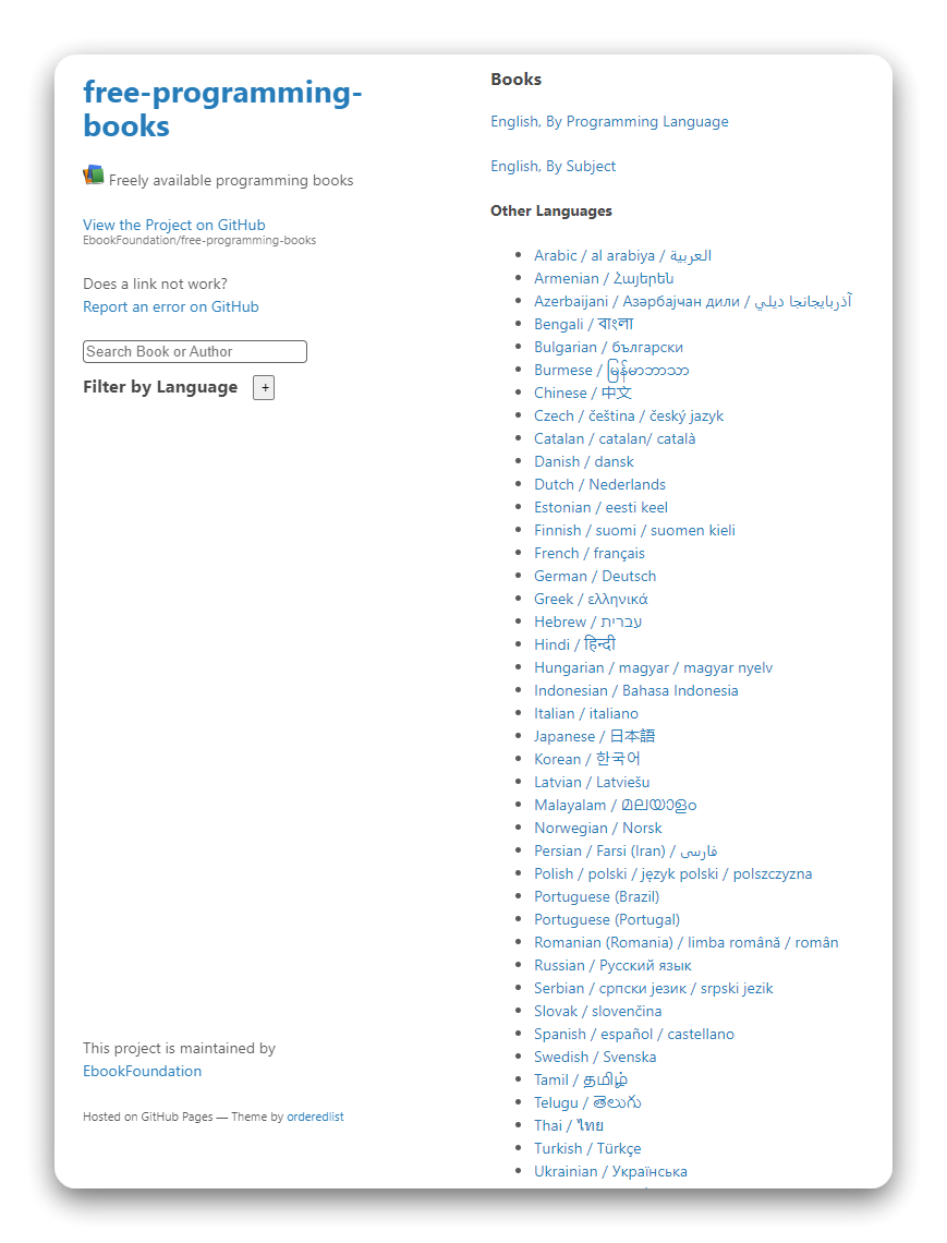 Free Programming Books